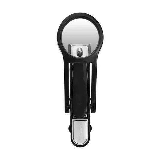 Stainless Steel Nail Clipper with Magnifying Glass - Practical Anti-Splash Beauty Tool
